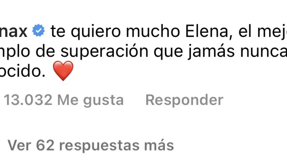 Aitana traslada su apoyo a Elena Huelva
