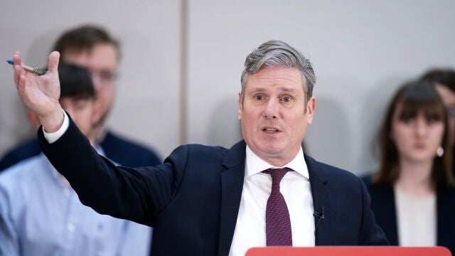 Keir Starmer, el líder laborista, presenta en la Universida de Leed sus planes para reforma Reino Unido