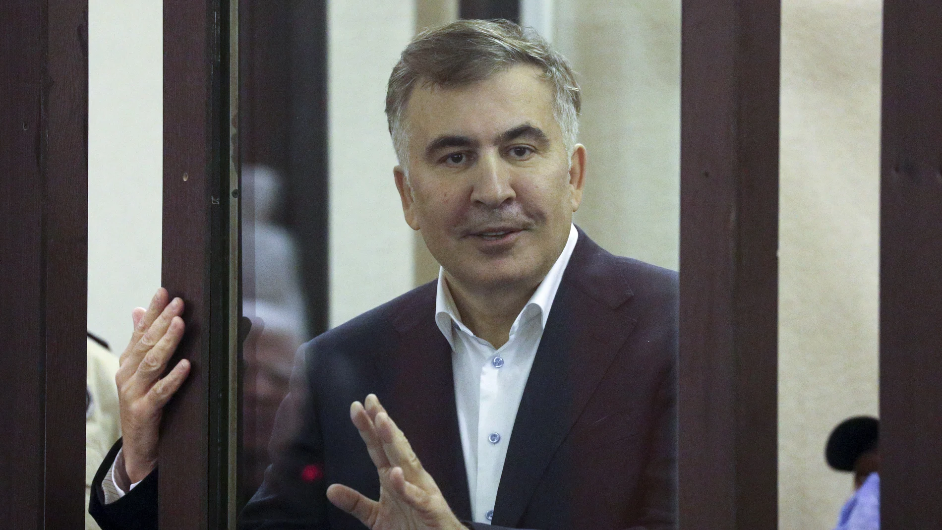 El ex presidente georgiano Majail Saakashvili, en la Corte de Tiblisi hace un año