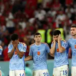 La selección española tras quedar eliminada del Mundial de Qatar 2022 frente a Marruecos. EFE/EPA/Tolga Bozoglu