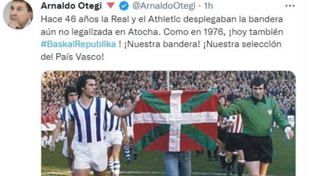 Tuit de Arnaldo Otegui