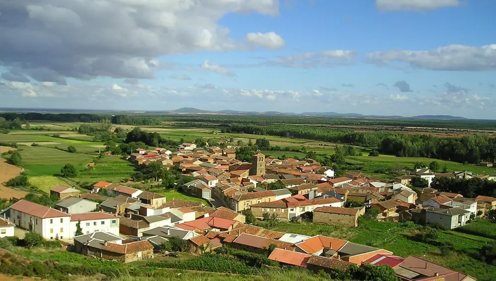 Panorámica de Castrillo de Valduerna, en León
