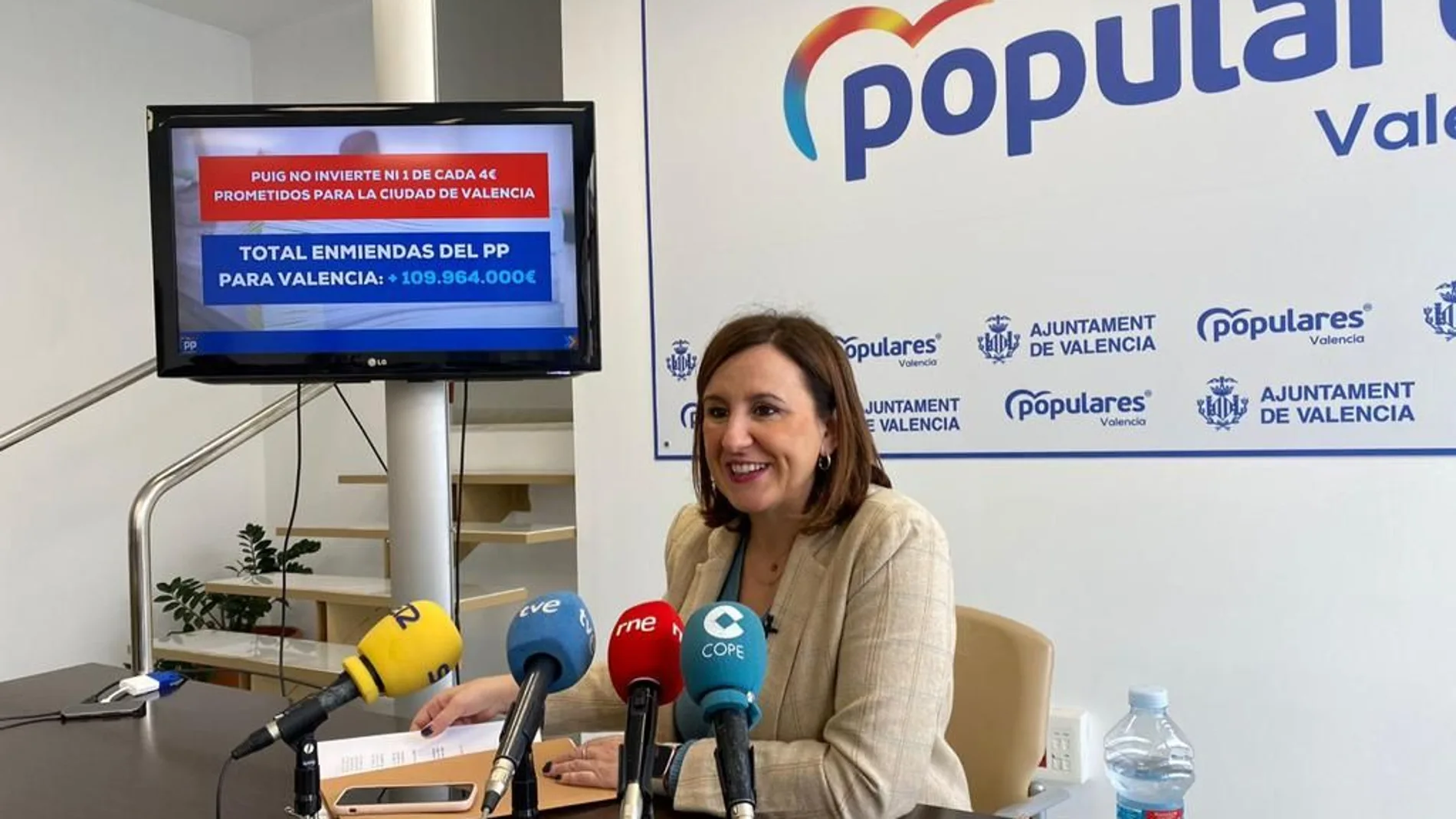 La portavoz del PP, María José Catalá, ha expuesto las enmiendas que su grupo ha presentado a los presupuestos de la Generalitat relativas a la ciudad de Valencia