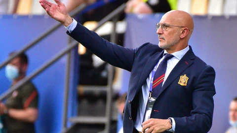 Luis de la Fuente, en un partido con la sub'21
