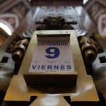 Un calendario en el Palacio de la Bolsa de Madrid, a 9 de diciembre de 2022