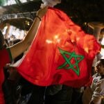 Aficionadas de la selección de Marruecos celebran en Melilla la victoria ante Portugal