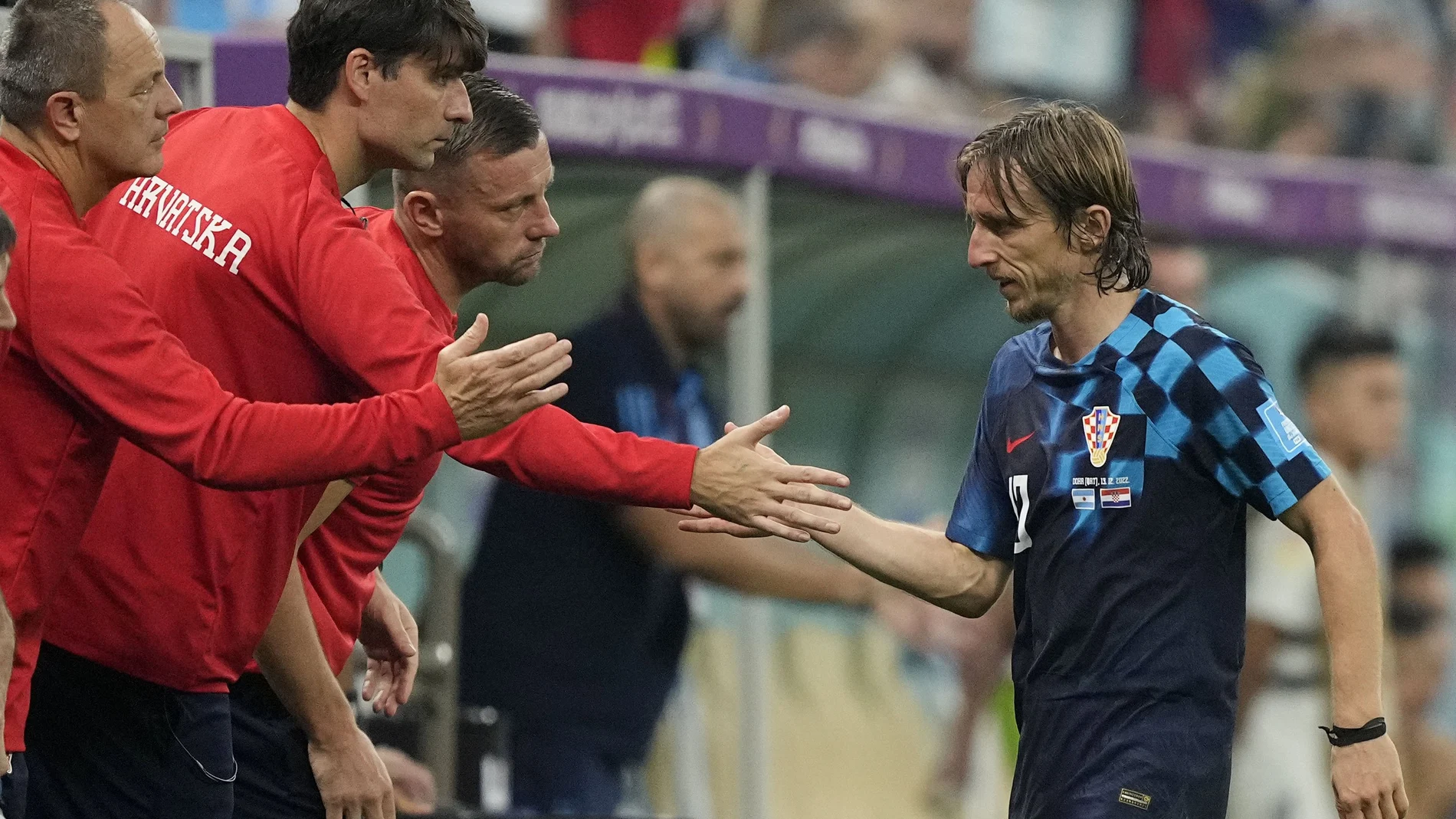 Modric fue sustituido entre aplausos en el Argentina-Croacia del Mundial de Qatar