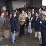 El consejero Juan Carlos Suárez-Quiñones visita las obras de ampliación de la Red de Calor Sostenible de Villalonquéjar (Burgos)