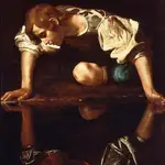 Caravaggio, un pintor de enorme narcisismo, interpretó así el mito de Narciso en 1597-99