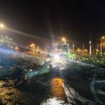 Efectos del paso del tornado por Rota
