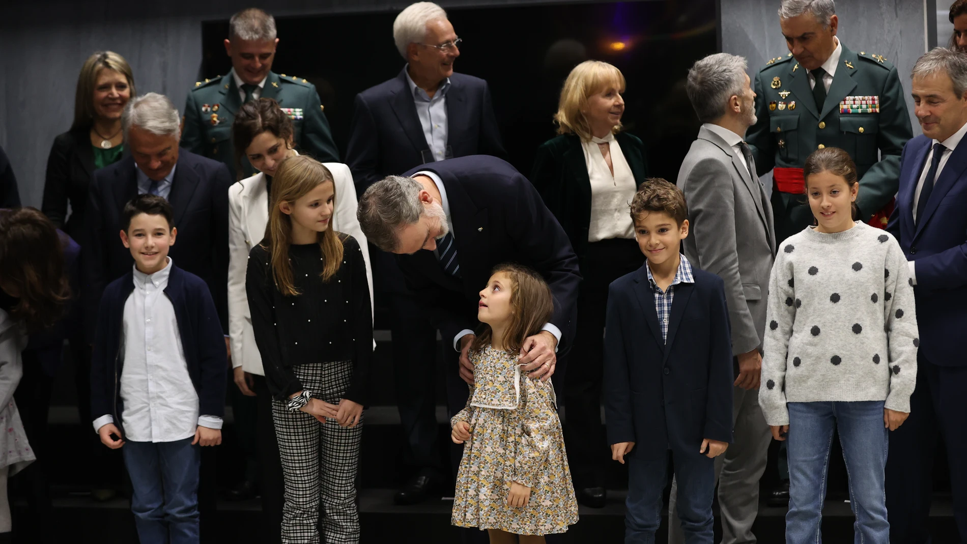 El rey Felipe VI  durante el acto de entrega de la XIX edición de los Premios Anuales de la Fundación Víctimas del Terrorismo, este miércoles en el auditorio Mutua Madrileña de Madrid. EFE/ Kiko Huesca.