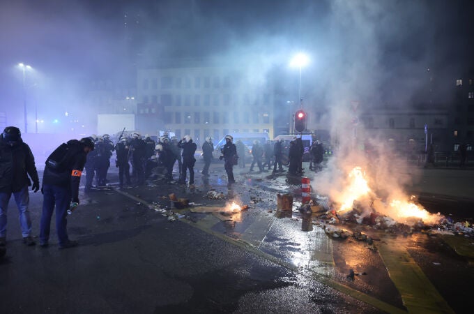 Disturbios en el centro de Bruselas tras la semifinal del Mundial de Qatar entre Francia y Marruecos