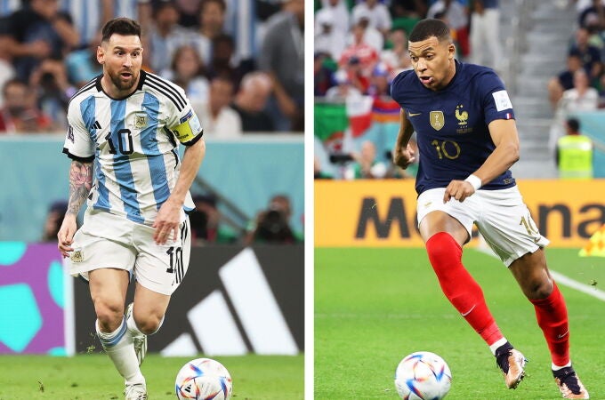 Lionel Messi y Kylian Mbappé, las dos grandes estrellas de la final de la Copa del Mundo