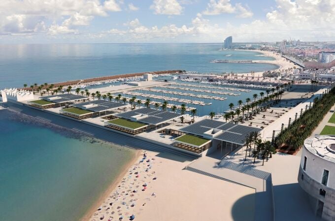 Recreación del futuro Port Olímpic de Barcelona.