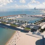 Recreación del futuro Port Olímpic de Barcelona.