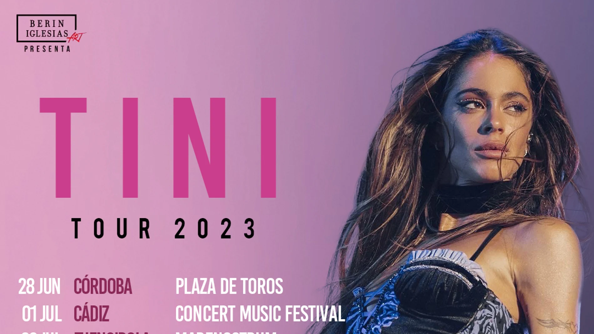 Las fechas de los conciertos de Tini en Andalucía