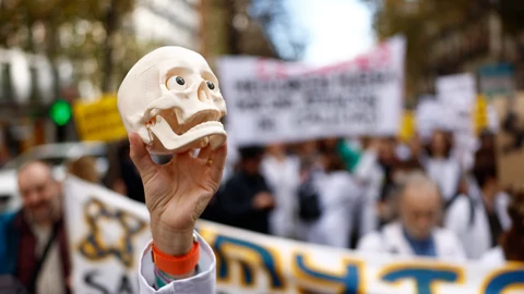 Manifestación del sindicato de médicos Amyts