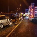 Accidente esta madrugada a la altura del kilómetro 1 de la ronda BU-11, en sentido Norte, en Burgos, a consecuencia de la cual han resultado heridas cuatro personas