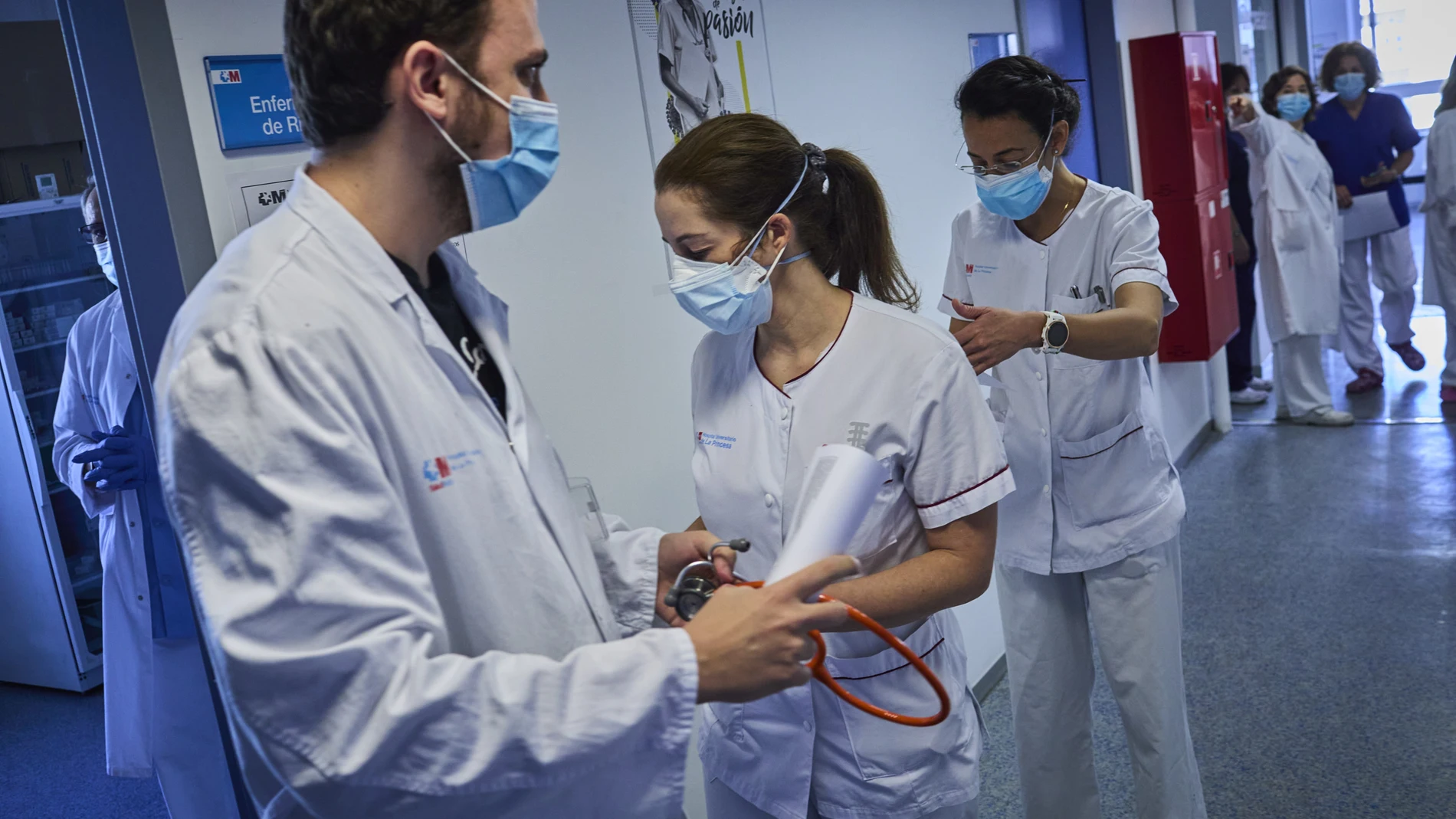 Profesionales sanitarios del Hospital La Princesa de Madrid