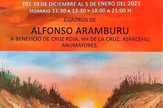 Cartel de la Exposición Solidaria de Alfonso Aramburu