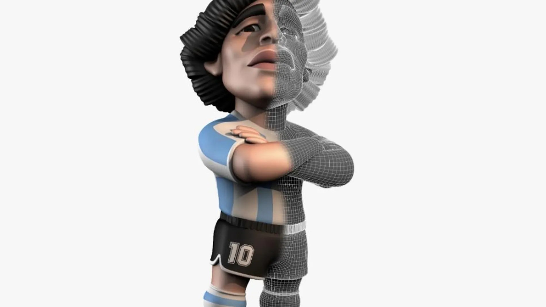 El Minix de Maradona con la camiseta albiceleste