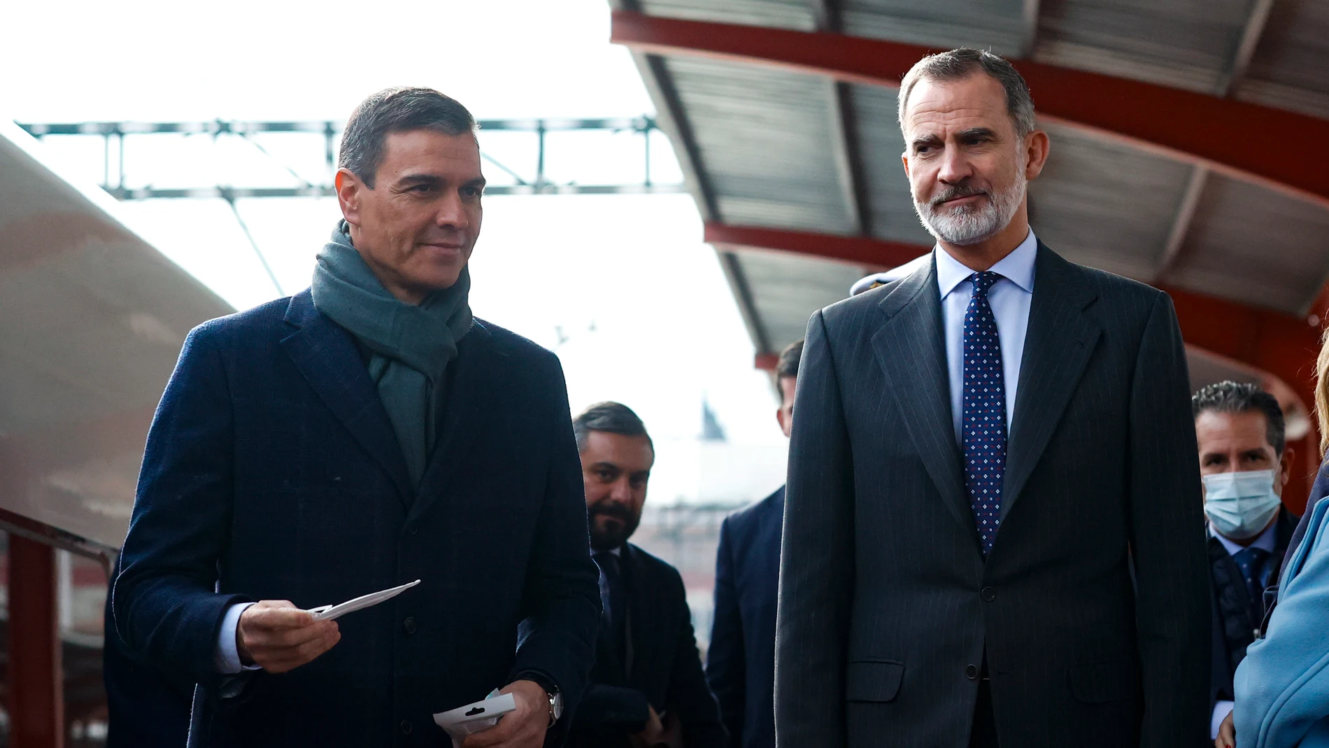 El rey Felipe VI y el presidente el Gobierno, Pedro Sánchez, inauguran la línea de Alta Velocidad Madrid-Murcia