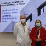 El Director de Gestión, Jose Luis Vicente; la delegada, Yolanda de Gregorio y el Gerente, Enrique delgado durante la presentación del Plan Funcional