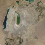 Restos del Mar de Aral. La línea sigue la costa de esta masa de agua en 1963NASA19/12/2022