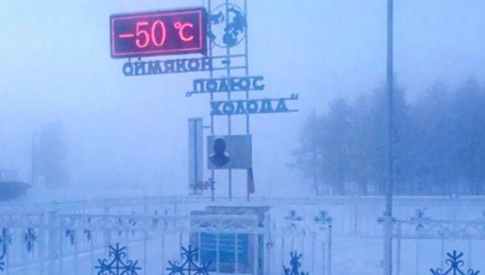 El lugar habitado más frío del planeta es el pueblo siberiano de Oymyakon | Fuente: Twitter