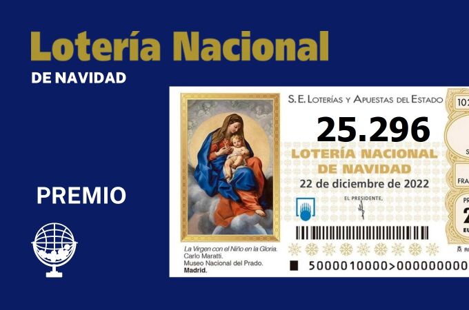 Cuarto premio lotería navidad 2022 25.296
