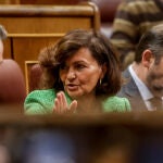 La presidenta de la Comisión de Igualdad en el Congreso de los Diputados y exvicepresidenta del Gobierno, Carmen Calvo.
