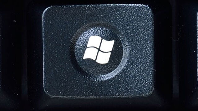 Diseño de la tecla Windows en un teclado para Windows 7.