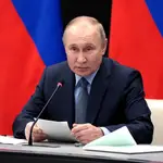 Vladirmir Putin en su comparecencia pública de ayer