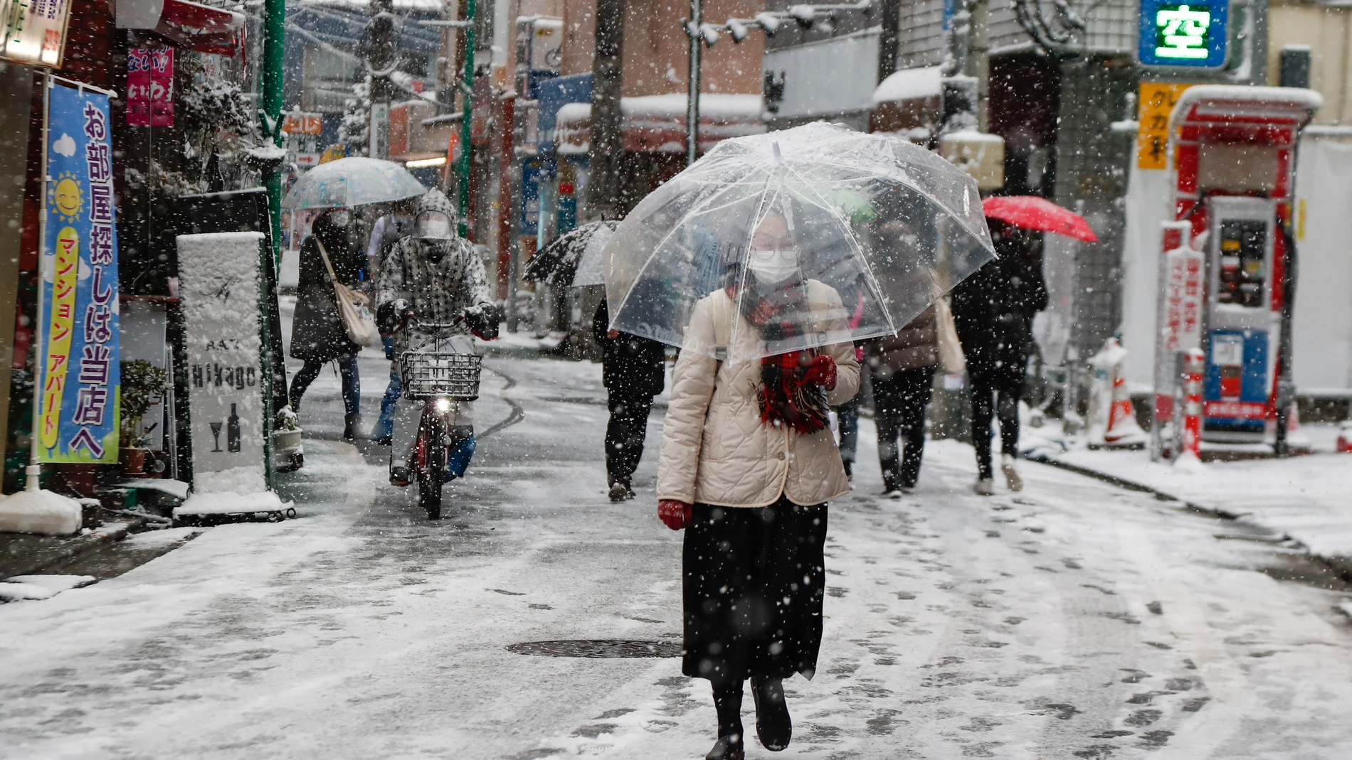 Tokio ha vivido fuertes nevadas en Japón durante este fin de semana