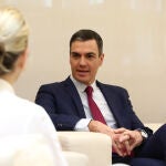 Pedro Sánchez y Yolanda Díaz, durante su última reunión en Moncloa