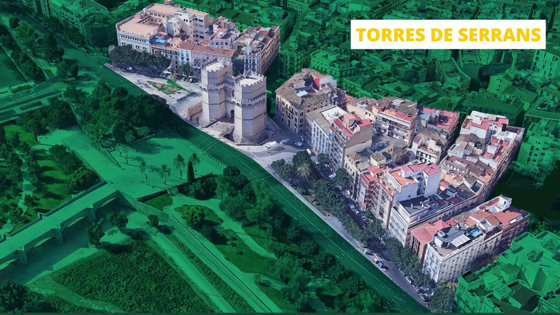 Figuración del proyecto del entorno de las Torres de Serranos
