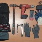 Material requisado por los agentes de la Guardia Civil