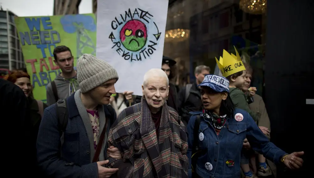Vivienne Westwood activista por el cambio climático.