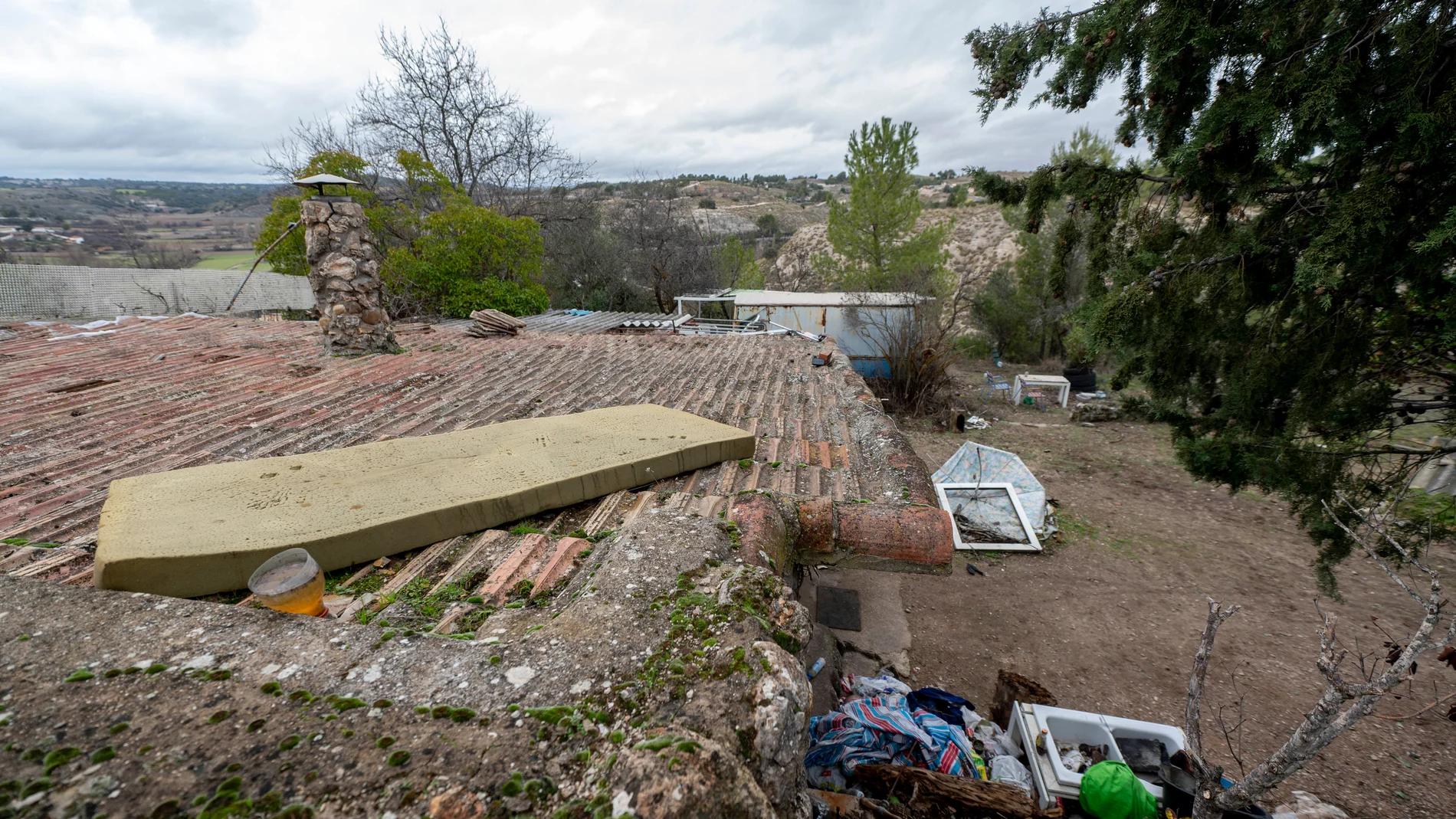 Finca donde fueron hallados los cadáveres de la pareja, en Brea de Tajo, Madrid (España)