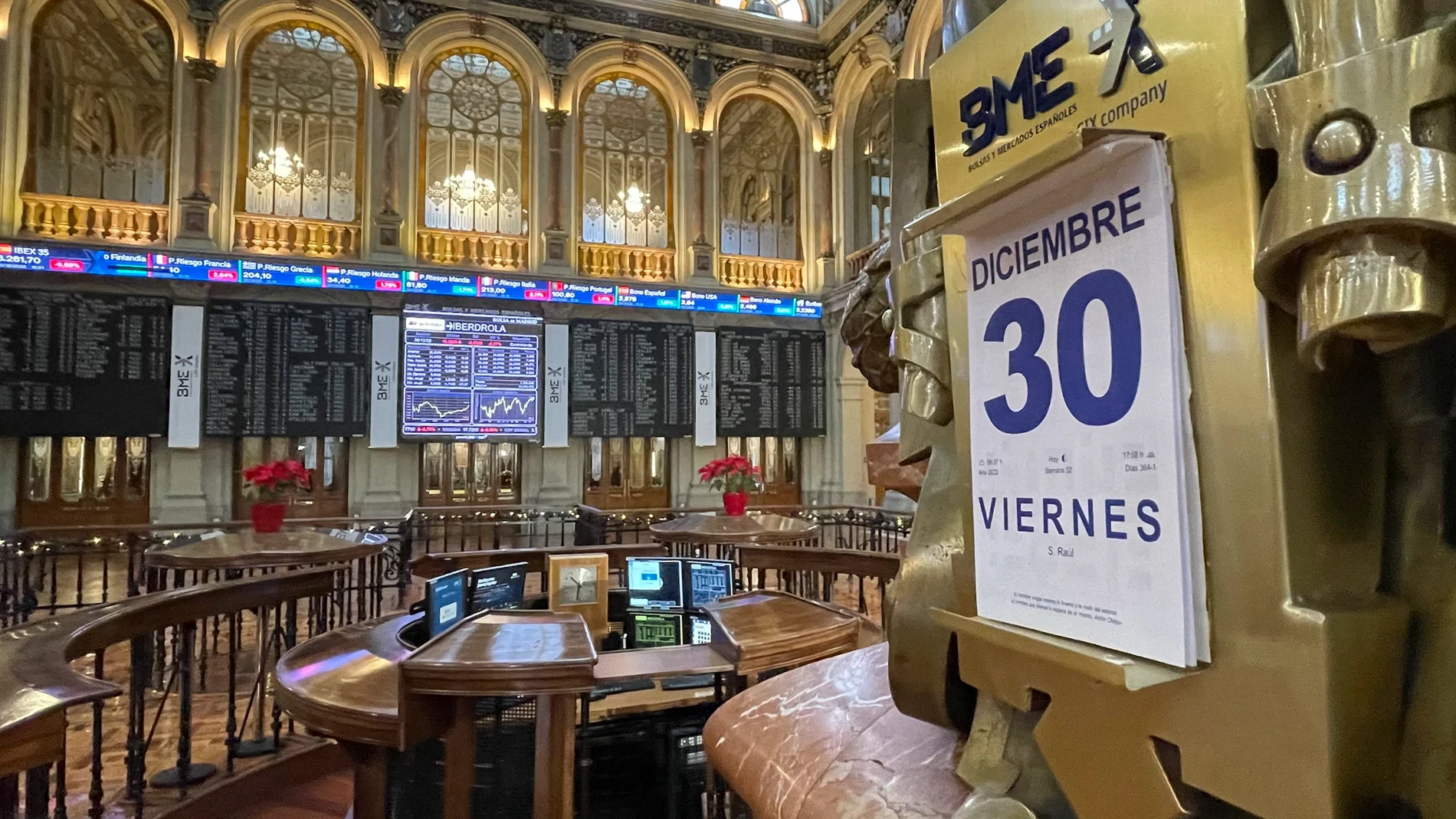 La Bolsa española mantiene este viernes, 30 de diciembre de 2022