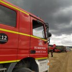 Bomberos de Aranda de Duero se trasladaron al lugar de los hechos