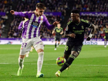 Vinicius en el partido disputado ante el Real Valladolid