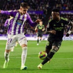 Vinicius en el partido disputado ante el Real Valladolid