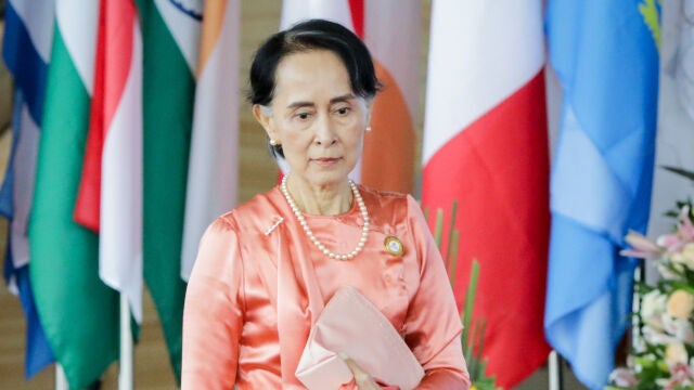 La dirigente encarcelada birmana Aung San Suu Kyi
