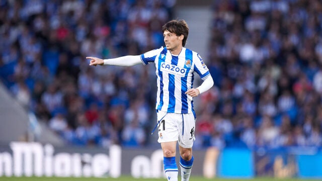 David Silva con al Real Sociedad.