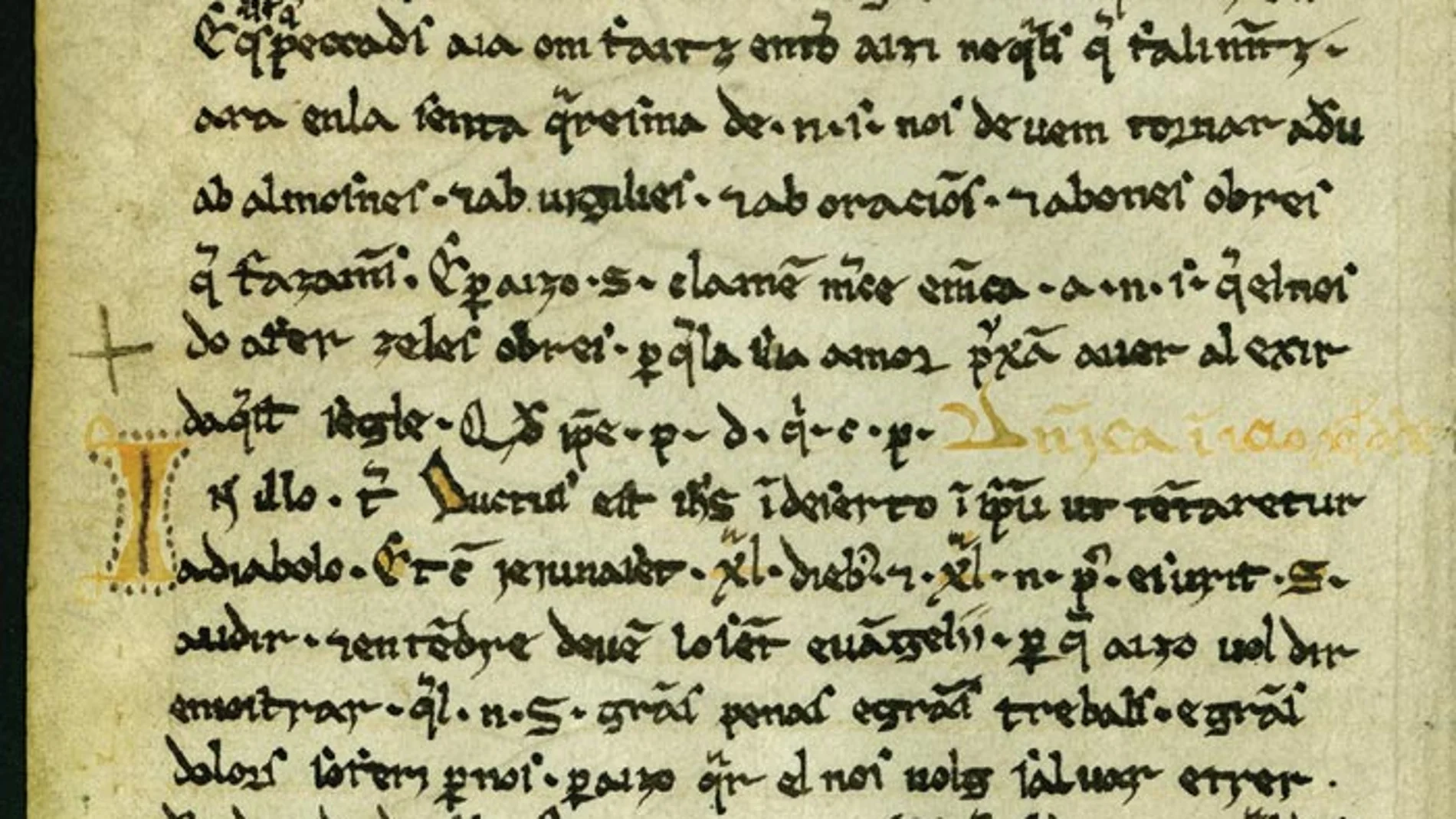 El primer texto conocido en catalán, del siglo XII, las Homilies d'Organyà