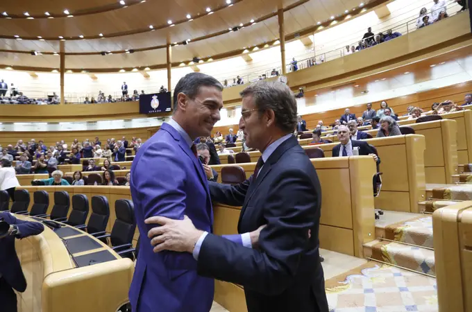 Feijóo y Sánchez se reúnen este miércoles en el Congreso 