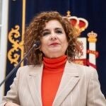 La ministra de Hacienda y Función Pública, María Jesús Montero, en Sevilla