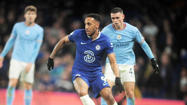 Pierre-Emerick Aubameyang con el Chelsea.