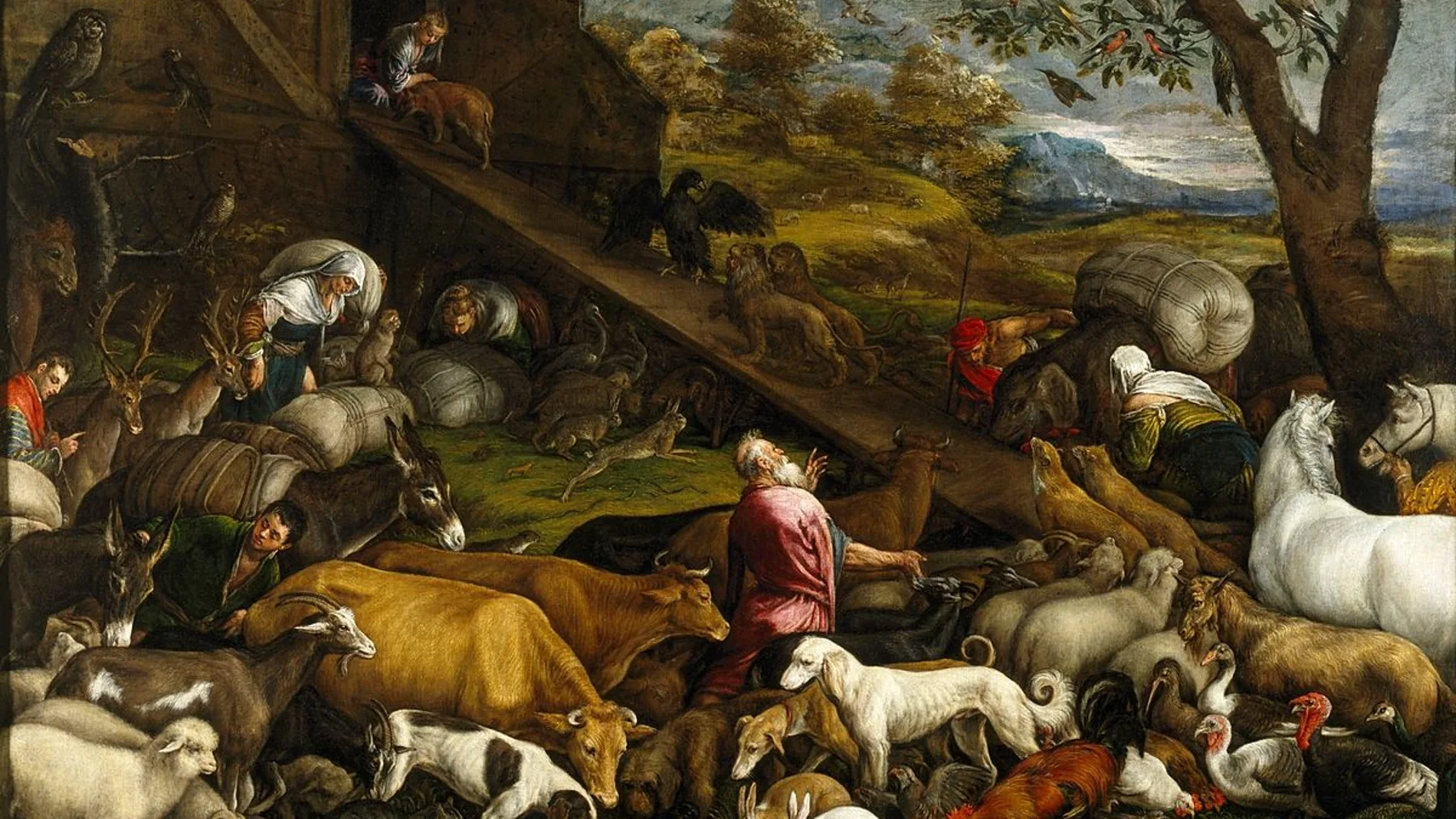"Entrada de los animales en el arca de Noé" (1570) de Jacopo Bassano